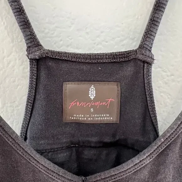 Free People Movement Hot Shot Onesie Washed Black Size Small - Picture 8 of 13